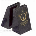 Black Marble Desk Accessories - black marble bookends